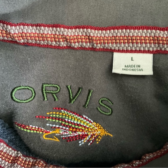 Orvis 1/4 zip and snap blue pullover size XL (I1) - Picture 5 of 5